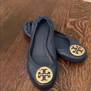 Tory Burch blue flats